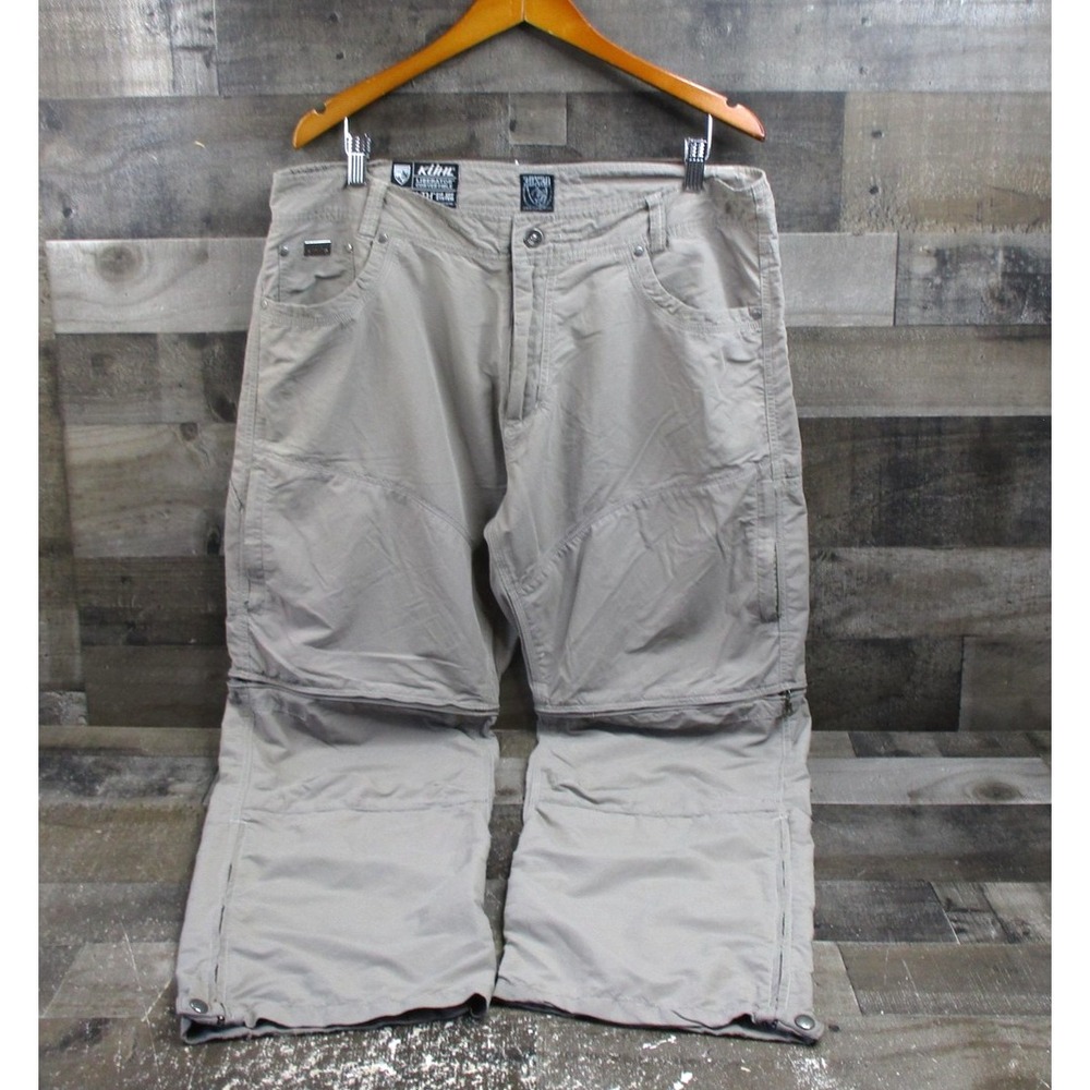 Kuhl Pants Mens 38x30 Gray Liberator Convertible Hiking Zip Off Nylon Outdoor